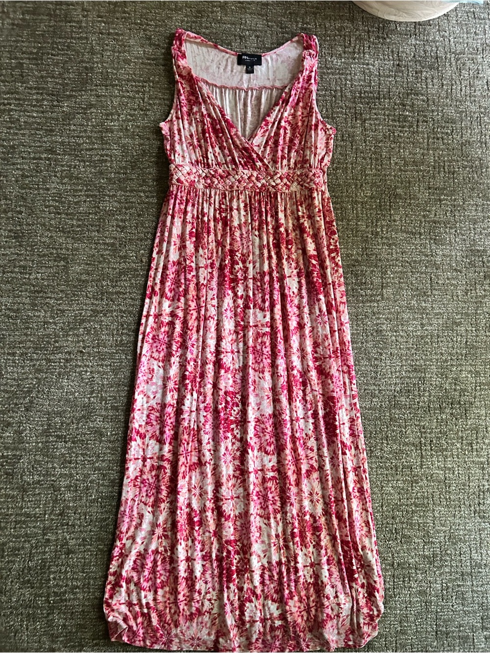 Ronni Nicole Pink and Cream Floral Maxi Dress